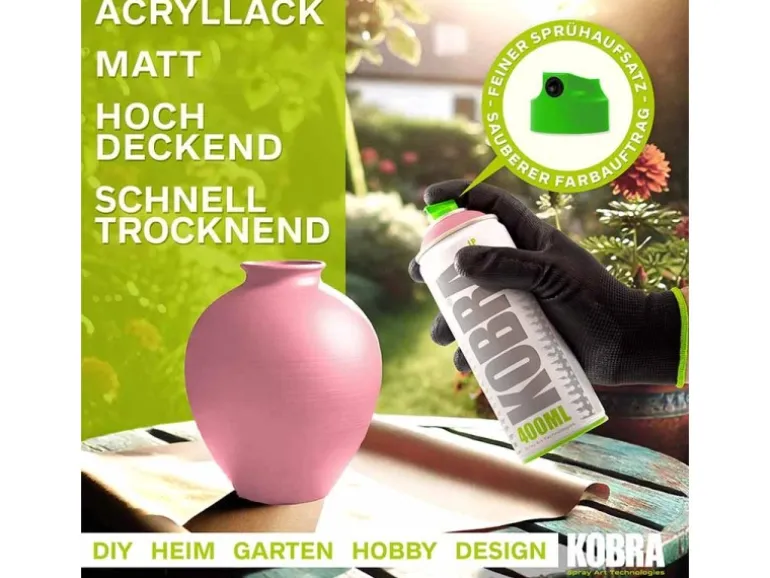 Kobra LP Buntlack Spray Pastell 400ml Altrosa Matt