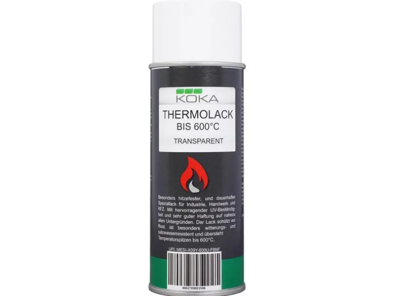 KOKA Thermolack Transparent bis 600 Grad Celsius 1 Stück 400ml