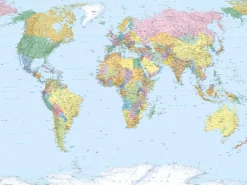 Komar Fototapete World Map 270 x 188 cm