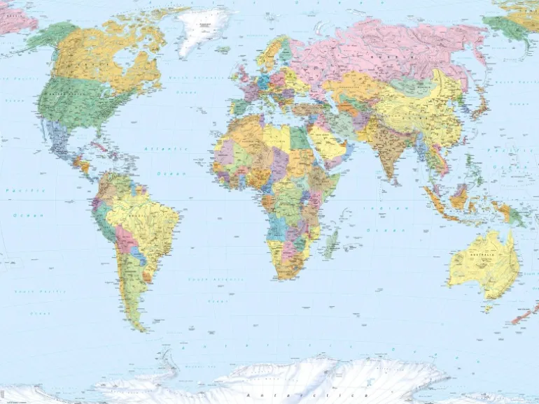 Komar Fototapete World Map 270 x 188 cm
