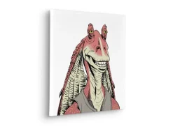 Komar Keilrahmenbild Star Wars Jar Jar Binks Rot