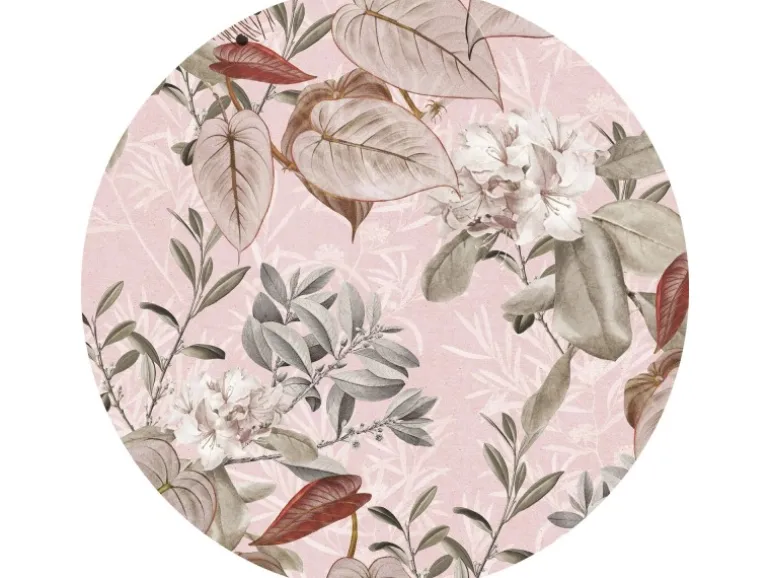Komar Selbstklebende Runde Tapete Adorn Rosa Ø 125 cm 611161