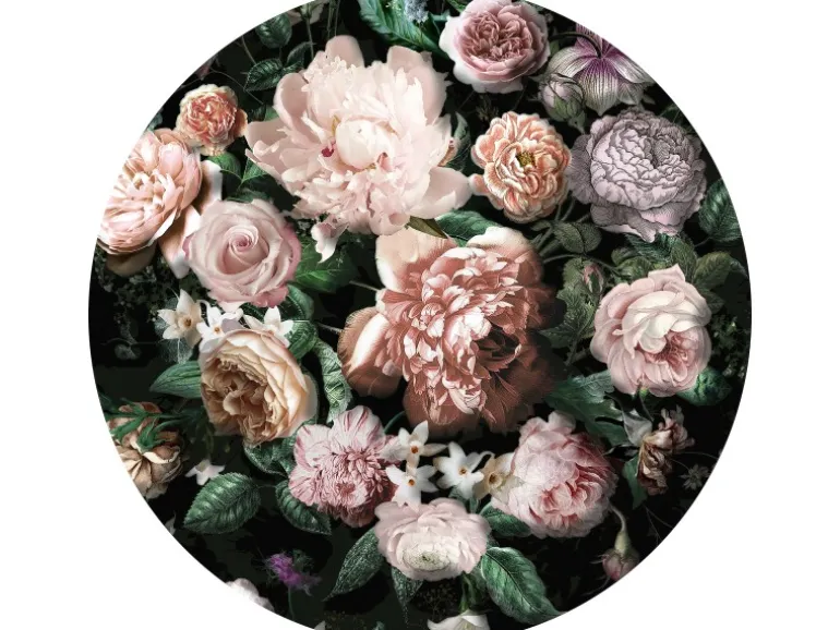 Komar Vlies Fototapete Flower Couture Selbstklebend Ø 125 cm