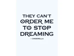 Komar Wandbild Cinderella Quote 30 x 40 cm
