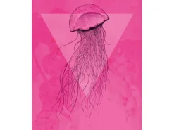 Komar Wandbild Jellyfish Pink 40 x 50 cm
