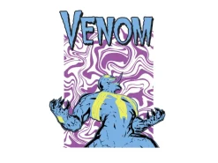 Komar Wandbild Marvel Venom Colourful Scream 50 cm x 70 cm Blau