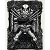 Komar Wandbild Marvel Wolverine Lino-Cut 30 cm x 40 cm Schwarz-Weiß
