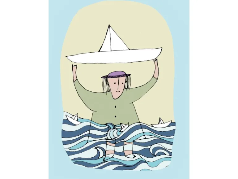 Komar Wandbild Paper Ship 40 x 50 cm