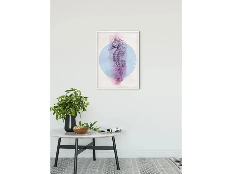 Komar Wandbild Sea Horse Circle 50 x 70 cm