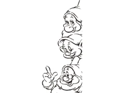 Komar Wandbild Snow White Dwarfs 50 x 70 cm