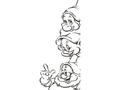 Komar Wandbild Snow White Dwarfs 30 x 40 cm
