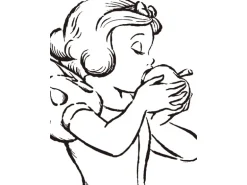 Komar Wandbild Snow White White 30 x 40 cm