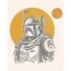 Komar Wandbild Star Wars Boba Fett Illustration Iconic 30 cm x 40 cm Beige