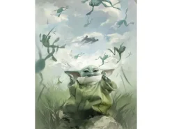 Komar Wandbild Star Wars The Mandalorian Grogu Frogs 30 cm x 40 cm Blau