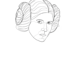Komar Wandbild Star Wars Leia 30 x 40 cm
