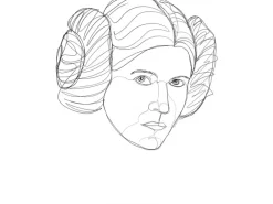 Komar Wandbild Star Wars Leia 50 x 70 cm