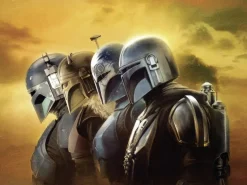 Komar Wandbild Star Wars The Mandalorian Line Up 30 cm x 40 cm Gelb