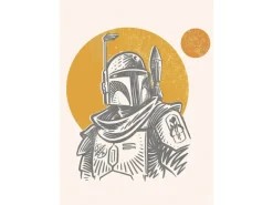 Komar Wandbild Star Wars Boba Fett Illustration Iconic 50 cm x 70 cm Beige