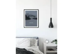 Komar Wandbild Word Lake Steel 40 x 50 cm