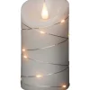 Konstsmide LED Echtwachskerze 3D Flamme Timer 13 LED Tropfen