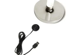 Konstsmide LED-Akku-Vase Biarritz Silber ø 13,5 cm x 20,5 cm