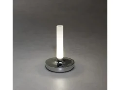 Konstsmide LED-Akku-Vase Biarritz Silber ø 13,5 cm x 20,5 cm