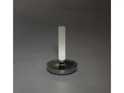 Konstsmide LED-Akku-Vase Biarritz Silber ø 13,5 cm x 20,5 cm