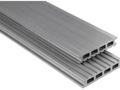 Kovalex WPC Terrassendiele Glatt Grau Zuschnitt 2,6 cm x 14,5 cm x 310 cm