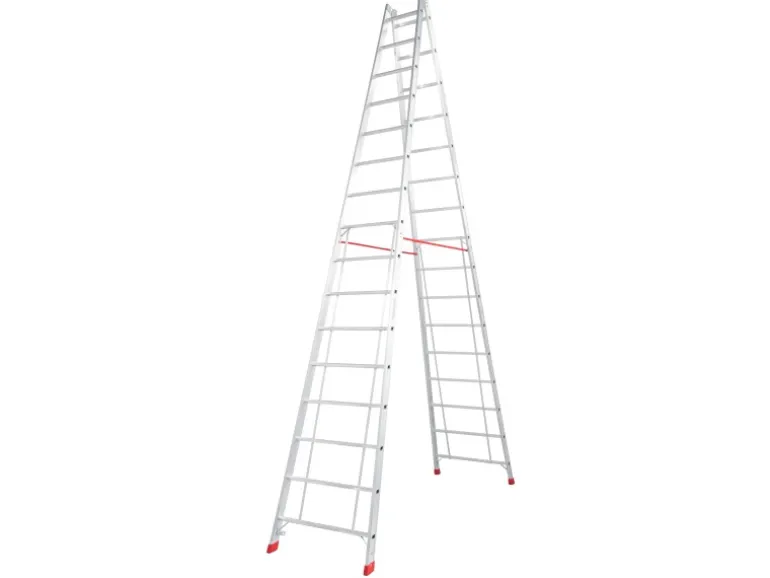 Krause Doppelleiter Stabilo 2 x 16 Sprossen 440 cm x 86 cm x 258 cm
