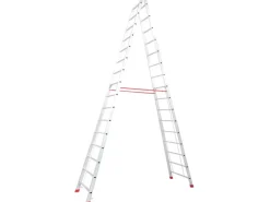 Krause Doppelleiter Stabilo 2 x 16 Sprossen 440 cm x 86 cm x 258 cm