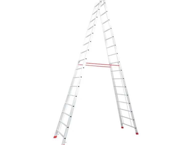 Krause Doppelleiter Stabilo 2 x 16 Sprossen 440 cm x 86 cm x 258 cm
