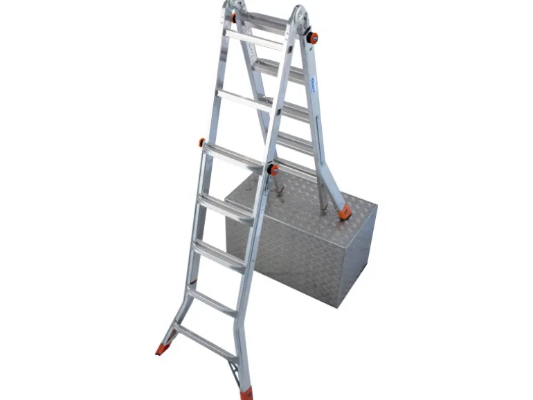 Krause Gelenk-Teleskopleiter TeleMatic 4 x 5 Sprossen 520 cm x 69 cm x 400 cm