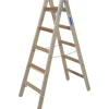 Krause Holz-Doppelleiter Stabilo 2 x 5 Sprossen Braun