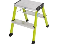 Krause Klapptritt Rolly Fahrbar 2 x 2 Stufen 45 cm x 40 cm x 50 cm Grün