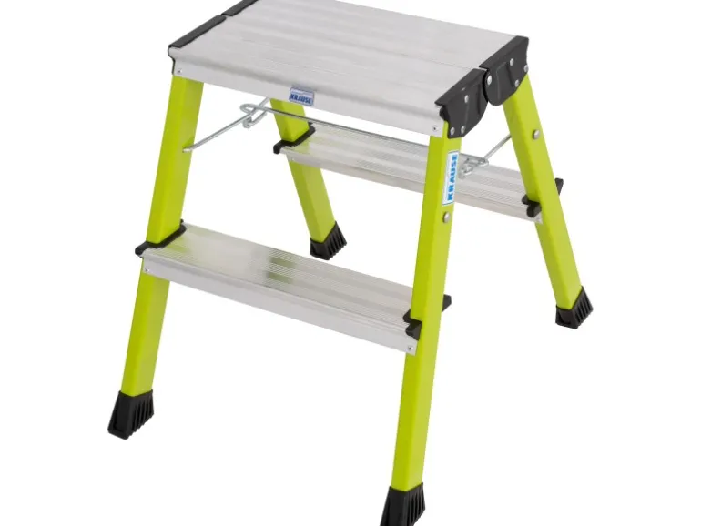 Krause Klapptritt Rolly Fahrbar 2 x 2 Stufen 45 cm x 40 cm x 50 cm Grün
