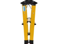 Krause Klapptritt Rolly Fahrbar 2 x 2 Stufen 45 cm x 40 cm x 50 cm Gelb