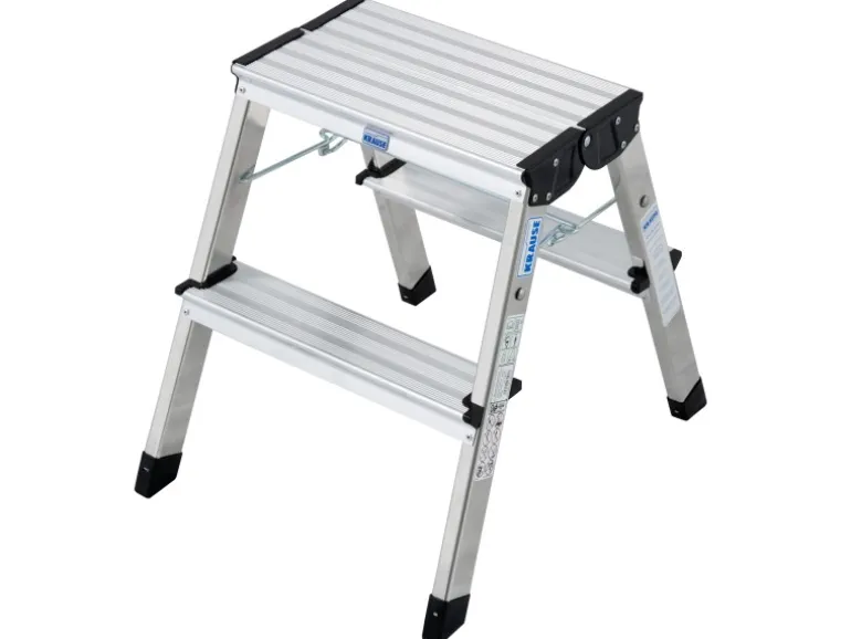 Krause Klapptritt Treppy 2 x 2 Stufen 45 cm x 40 cm x 50 cm Alu
