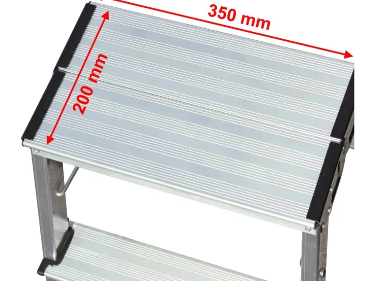 Krause Klapptritt Treppy 2 x 2 Stufen 45 cm x 40 cm x 50 cm Alu