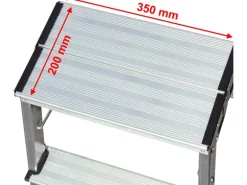 Krause Klapptritt Treppy 2 x 2 Stufen 45 cm x 40 cm x 50 cm Eloxiert
