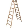 Krause Stabilo Sprossen-Doppel-Leiter Holz 2 x 8 Sprossen