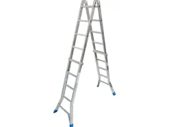 Krause Stabilo Sprossen-Gelenk-Teleskop-Leiter 4 x 5 Sprossen
