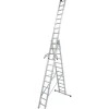 Krause Stabilo Sprossen-Vielzweck-Leiter 3 x 12 Sprossen mit Wandlaufrollen