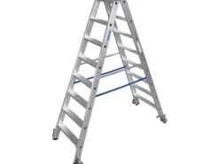 Krause Stabilo Stufen-Doppel-Leiter fahrbar 2 x 8 Stufen