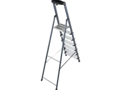 Krause Stehleiter Securo 7 Stufen Eloxiert 210 cm x 53 cm x 128 cm