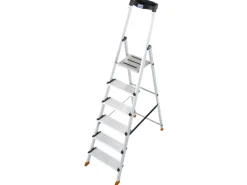 Krause Stehleiter Sepuro 6 Stufen 190 cm x 50 cm x 115 cm