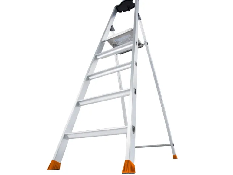 Krause Stehleiter Solido 5 Stufen 165 cm x 48 cm x 104 cm