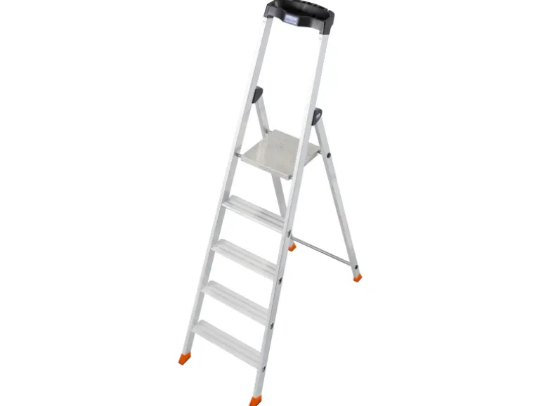 Krause Stehleiter Solido 5 Stufen 165 cm x 48 cm x 104 cm