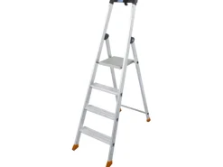 Krause Stehleiter Solido 4 Stufen 145 cm x 46 cm x 88 cm