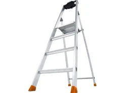 Krause Stehleiter Solido 4 Stufen 145 cm x 46 cm x 88 cm