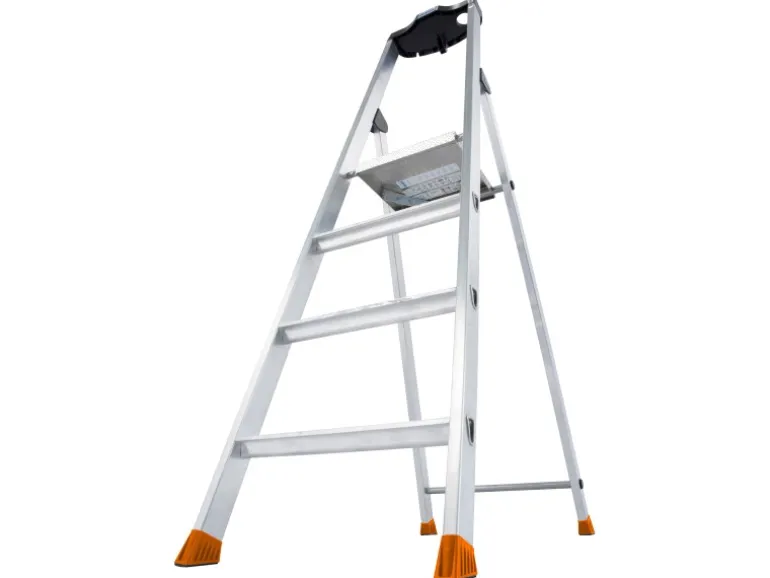 Krause Stehleiter Solido 4 Stufen 145 cm x 46 cm x 88 cm